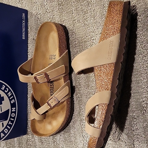 EUC Birkenstock Mayari Size 37 Oiled Leather Tabacco Brown - Picture 5 of 6